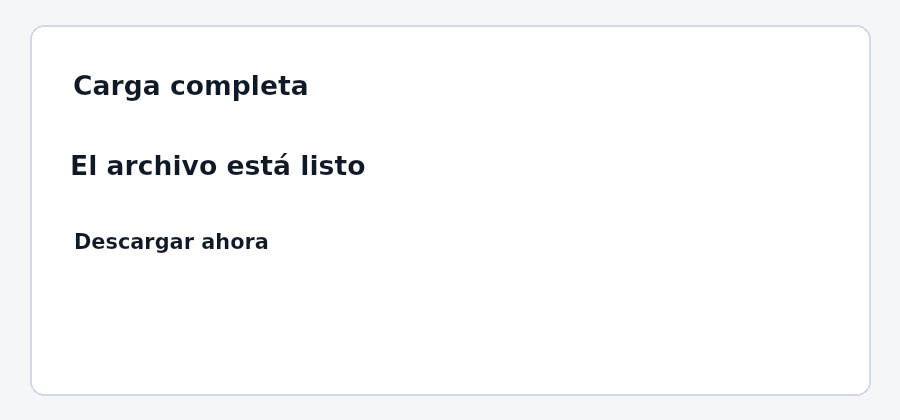 Screenshot-style notice: Spanish reference output